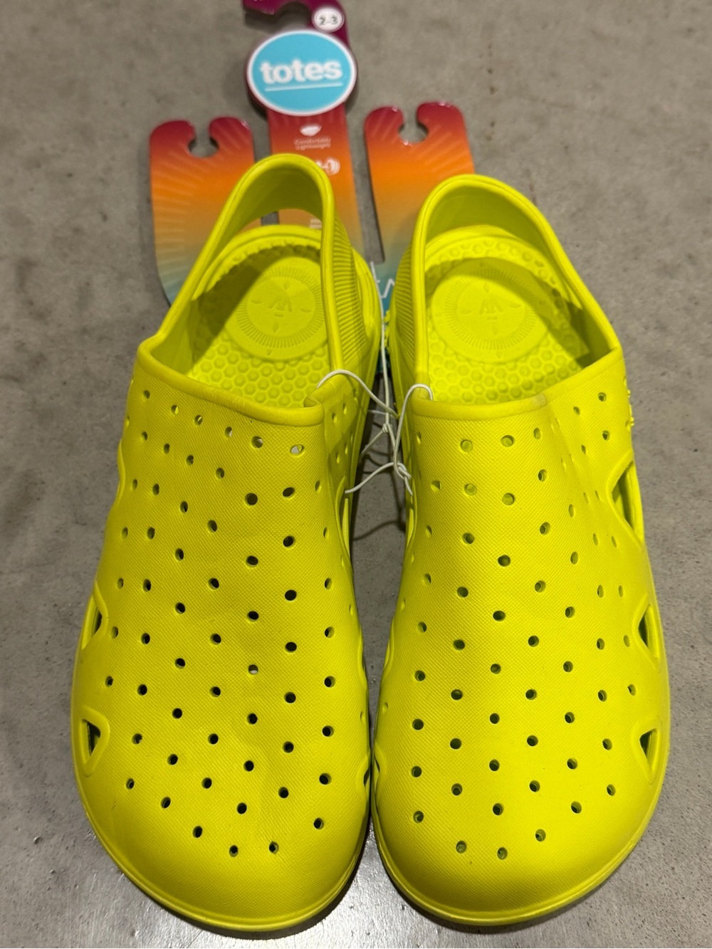 totes Kids' Neon Yellow Slip-On Water Clogs